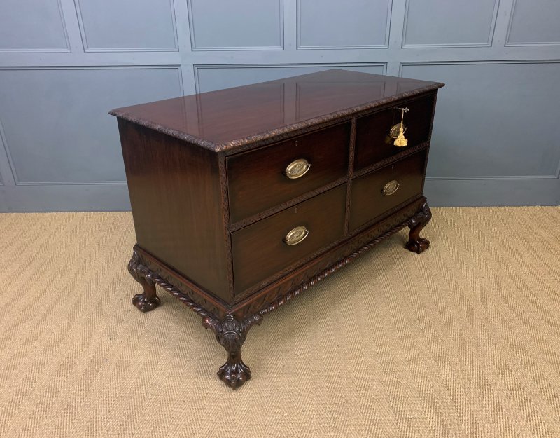 Large Mahogany Chippendale Style Chest - Image 11
