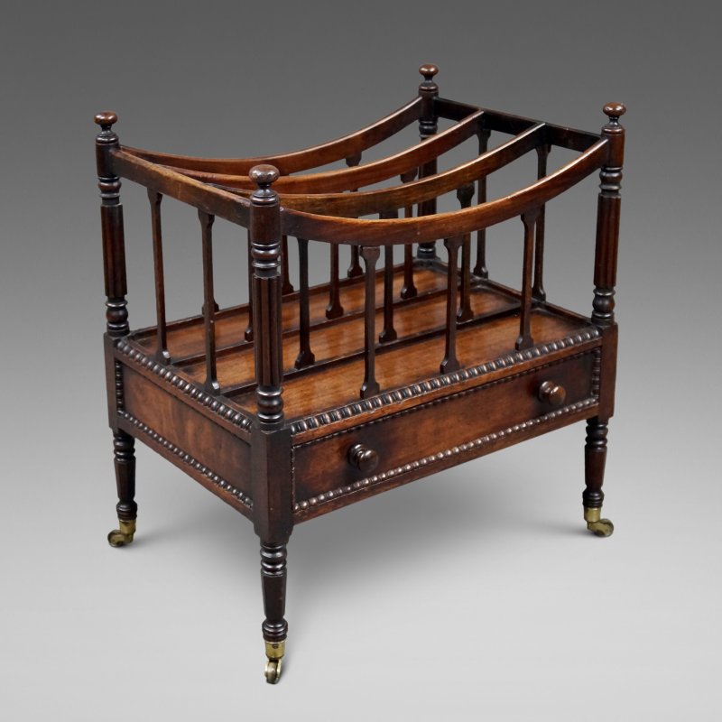 An Unusual William IV Mahogany Canterbury