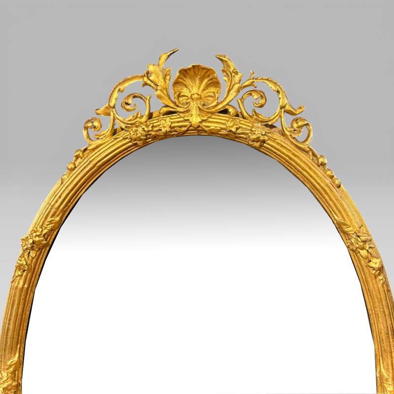 Antique Late 19th Century French Belle Époque Giltwood Girandole Mirror - Image 4