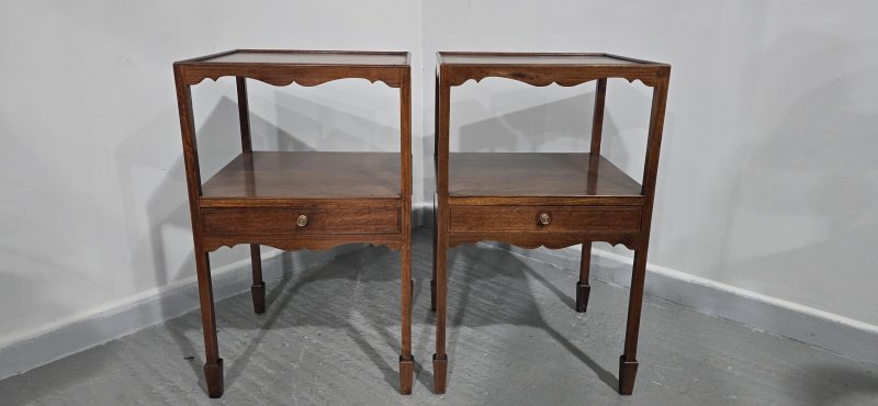 Pair Regency Bedside Lamp Tables - Image 3