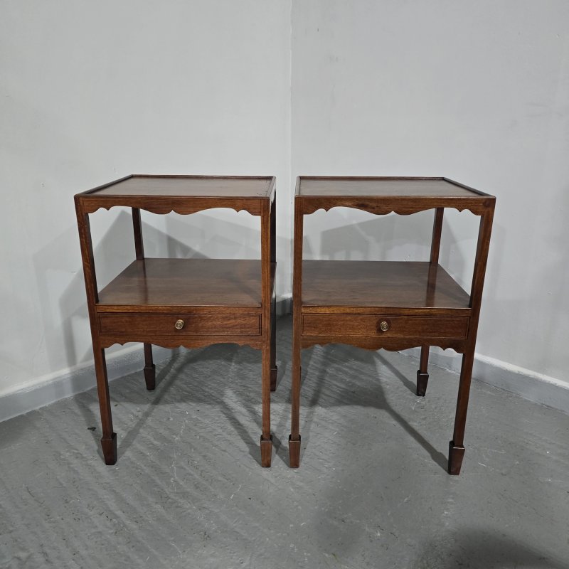 Pair Regency Bedside Lamp Tables - Image 2
