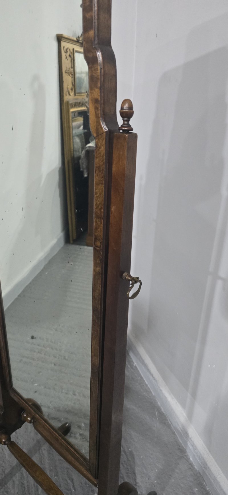 Queen Anne  Walnut Cheval Mirror - Image 7