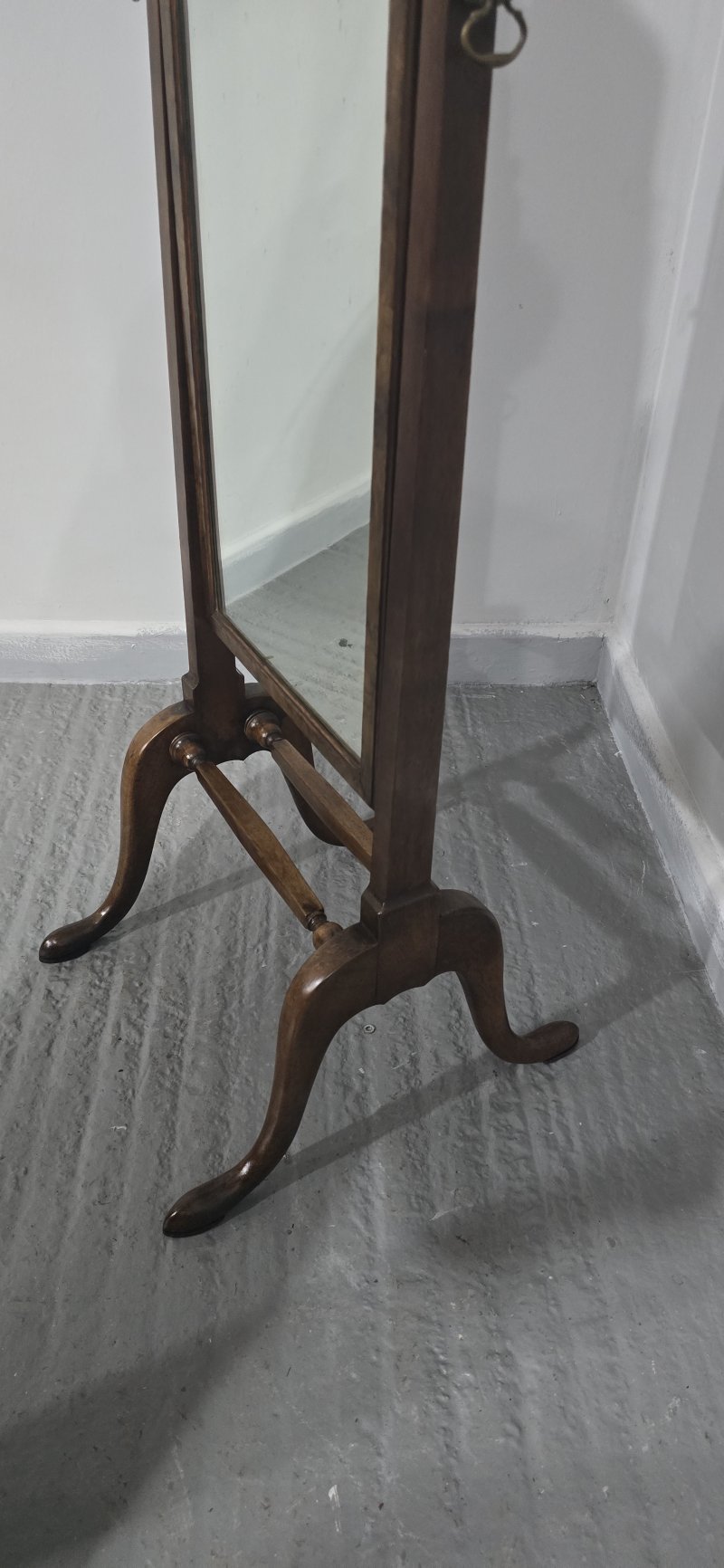 Queen Anne  Walnut Cheval Mirror - Image 6