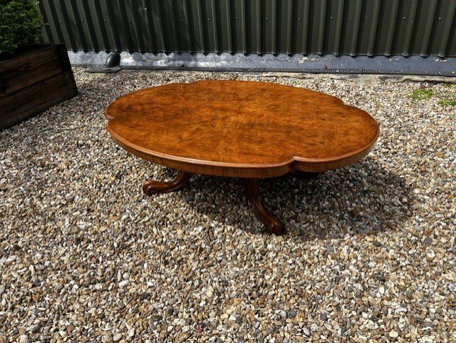 A Fine Quality Victorian Period Burr Walnut Coffee Table