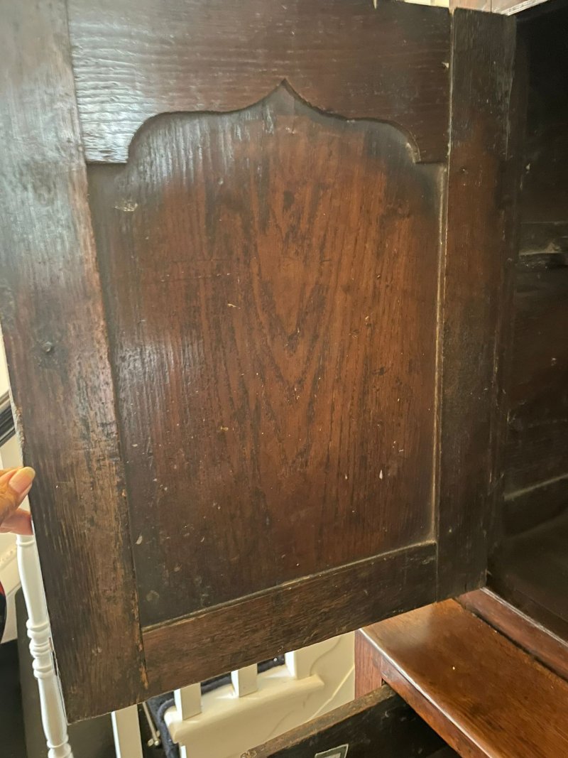 Antique 17th Century Large Welsh Quality Oak Deuddarn Cupboard - Image 10