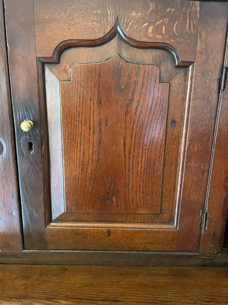 Antique 17th Century Large Welsh Quality Oak Deuddarn Cupboard - Image 16