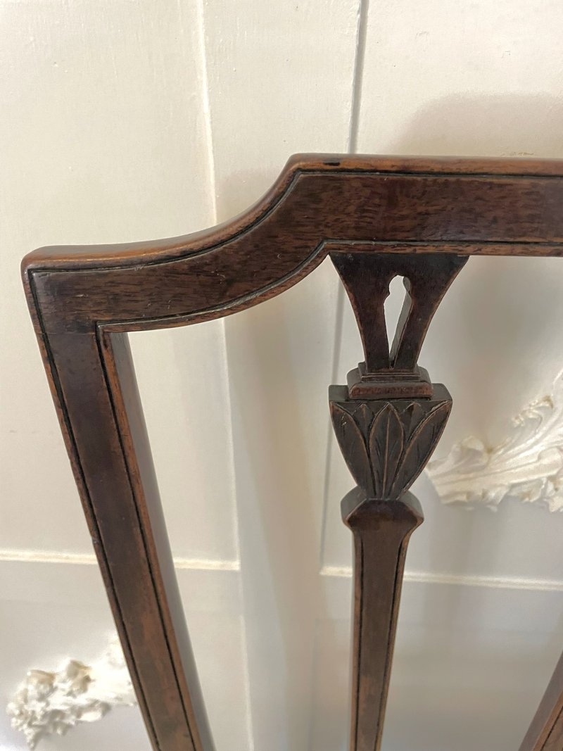 Fine Set of 8 Antique George III Mahogany Dining Chairs - Image 10