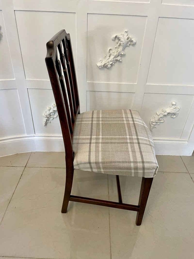 Fine Set of 8 Antique George III Mahogany Dining Chairs - Image 7