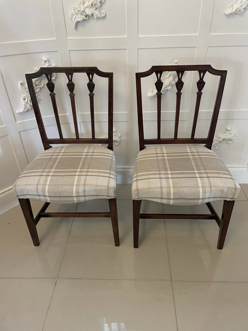 Fine Set of 8 Antique George III Mahogany Dining Chairs - Image 5