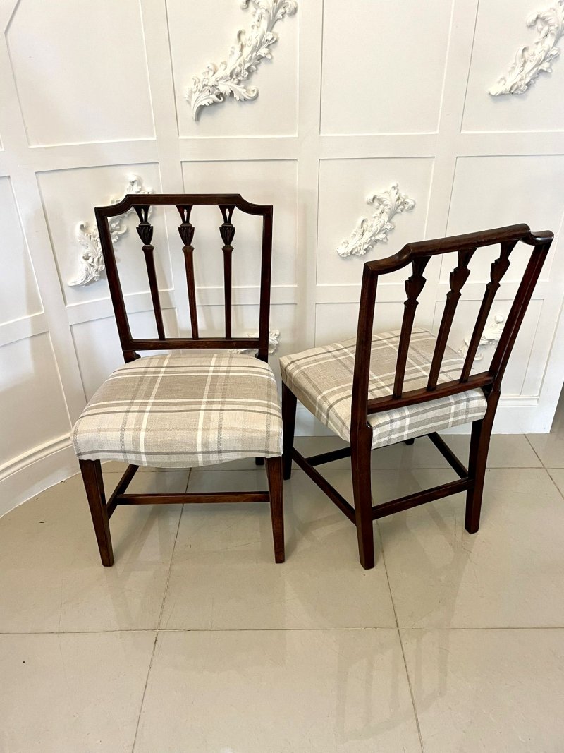 Fine Set of 8 Antique George III Mahogany Dining Chairs - Image 6