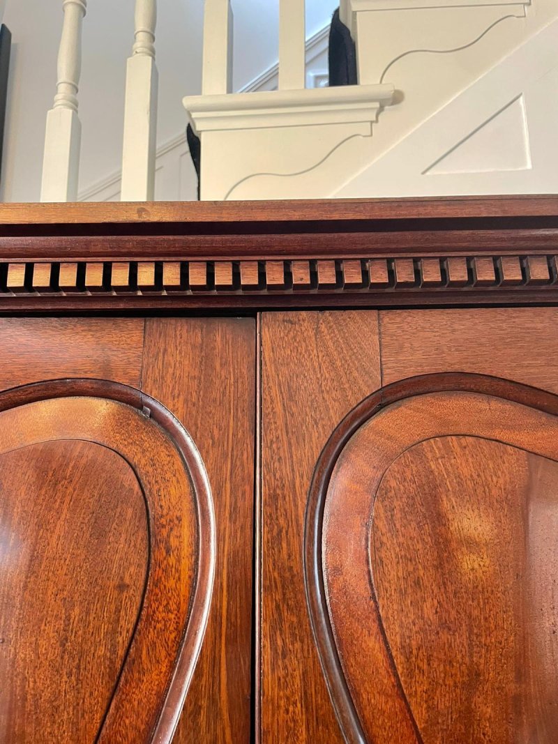 Outstanding Quality Antique George II Figured Mahogany Bureau Bookcase - Image 18