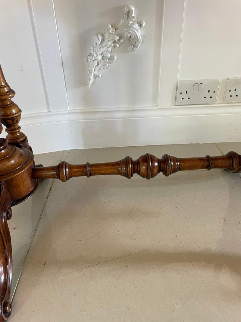 Antique 19th Century Victorian Oval Walnut Centre Table - Image 8