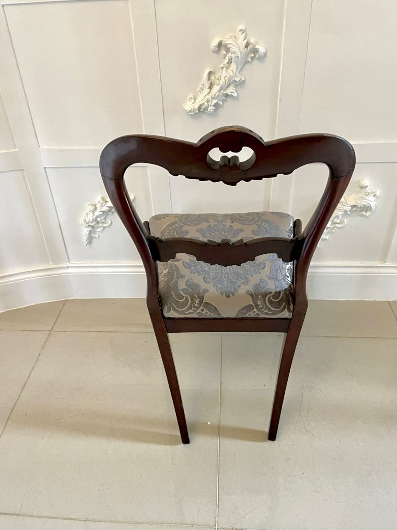 Fine Quality Set of 4 Antique William IV Carved Rosewood Dining Chairs - Image 7