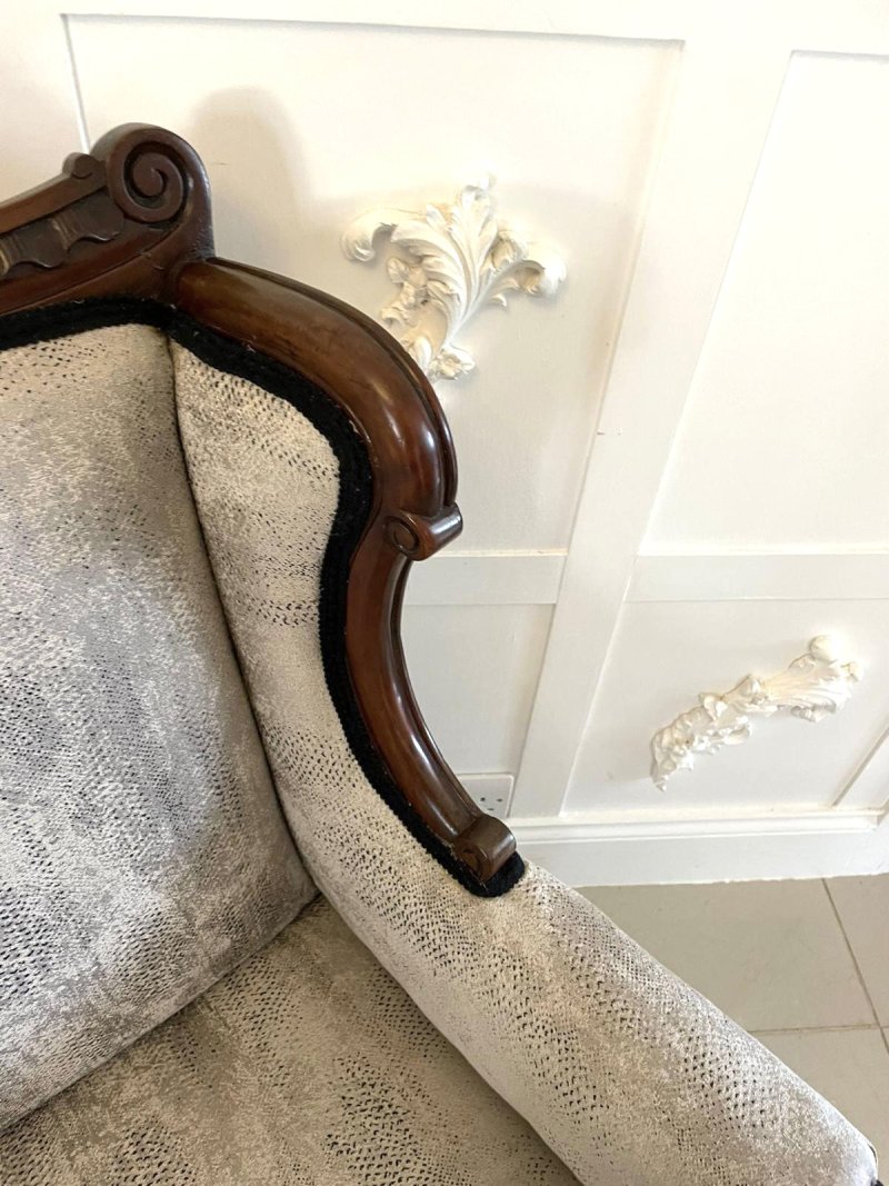 Outstanding Antique Victorian Carved Mahogany Sofa - Image 7