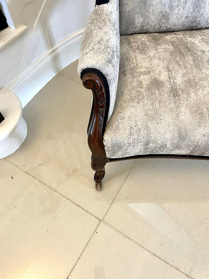 Outstanding Antique Victorian Carved Mahogany Sofa - Image 9