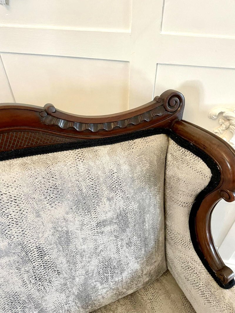 Outstanding Antique Victorian Carved Mahogany Sofa - Image 10