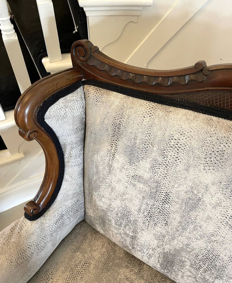 Outstanding Antique Victorian Carved Mahogany Sofa - Image 11