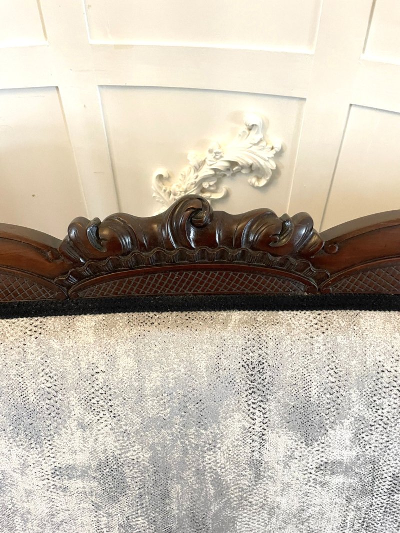 Outstanding Antique Victorian Carved Mahogany Sofa - Image 12