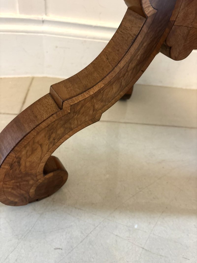 Antique Pair of Dutch Walnut and Kingwood Pedestal Torcheres - Image 11