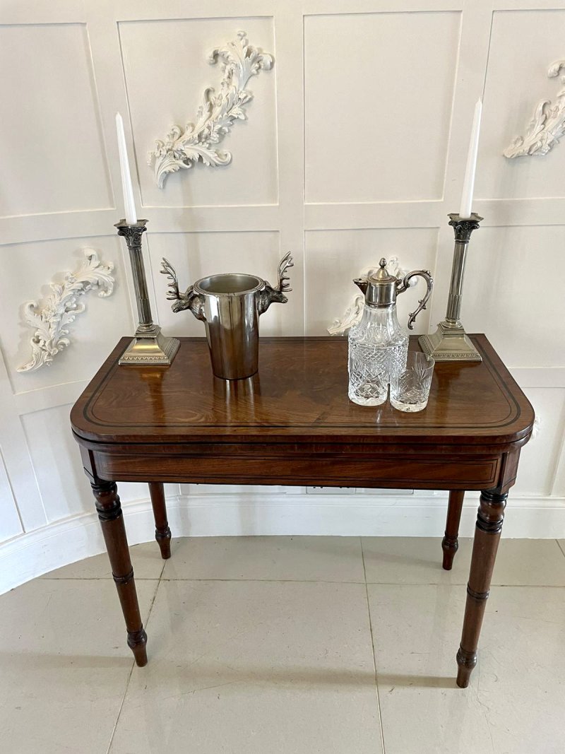 Antique George III Mahogany Card Table - Image 4