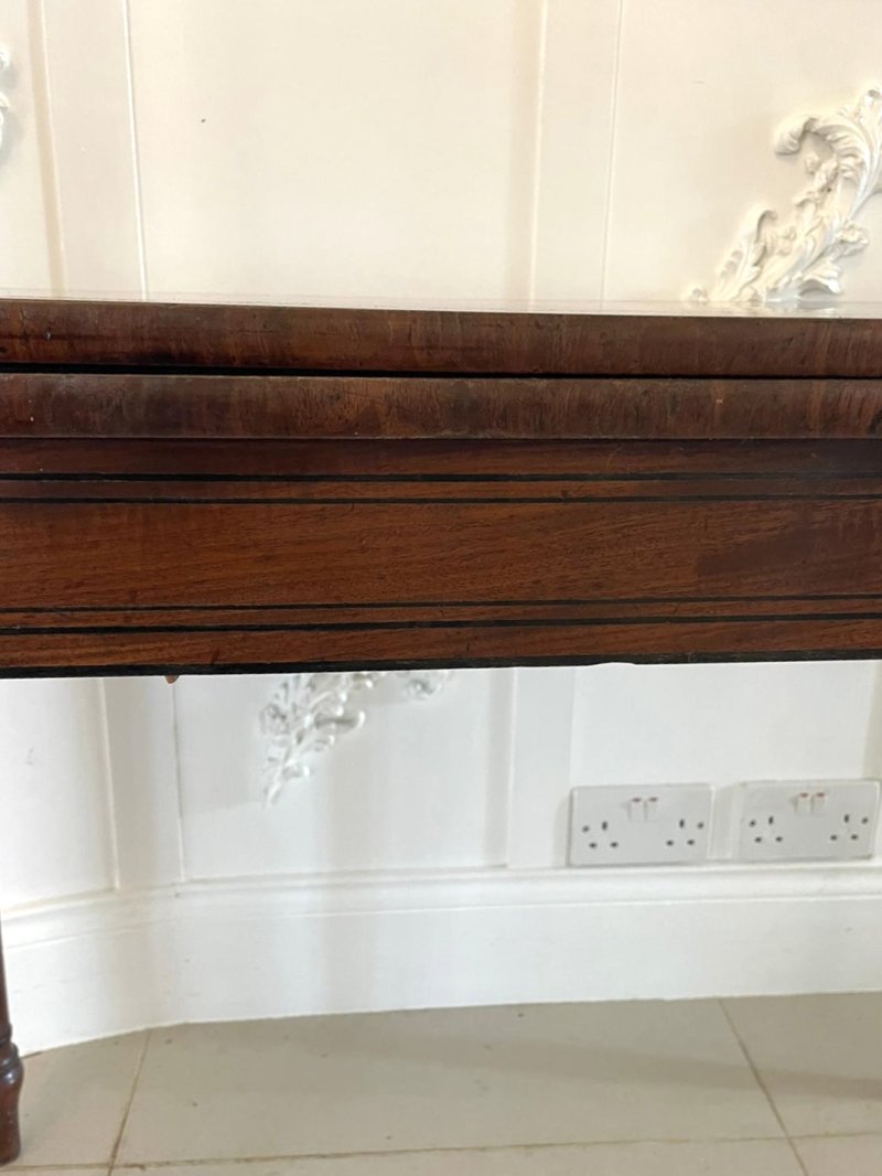 Antique George III Mahogany Card Table - Image 12