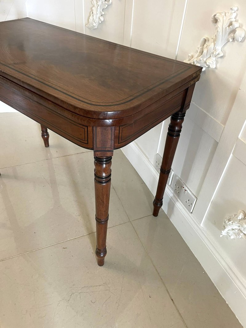 Antique George III Mahogany Card Table - Image 10