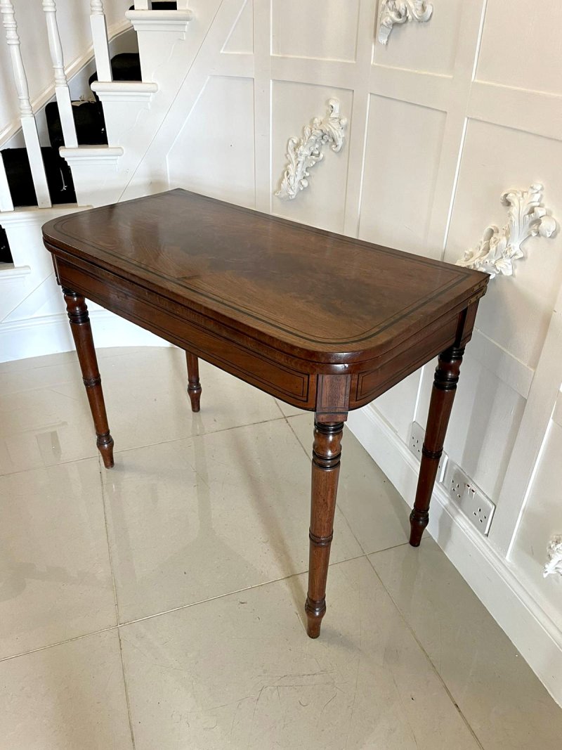 Antique George III Mahogany Card Table - Image 6
