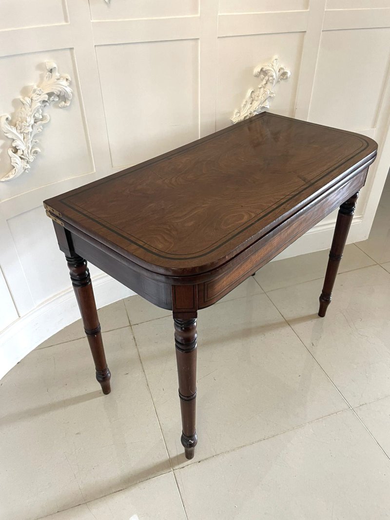 Antique George III Mahogany Card Table - Image 3