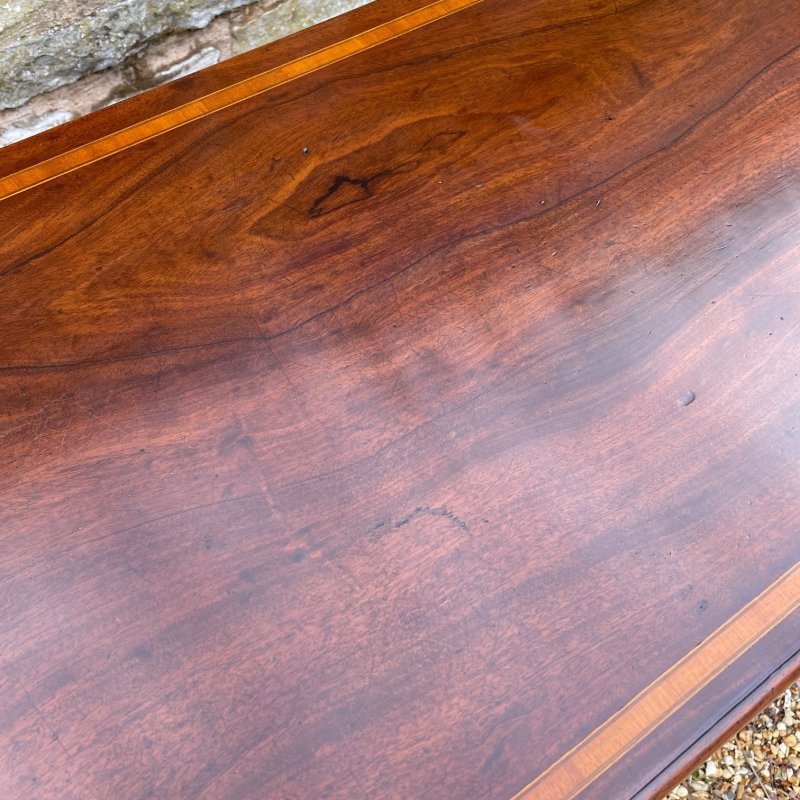 Georgian mahogany fold over games table - Image 3