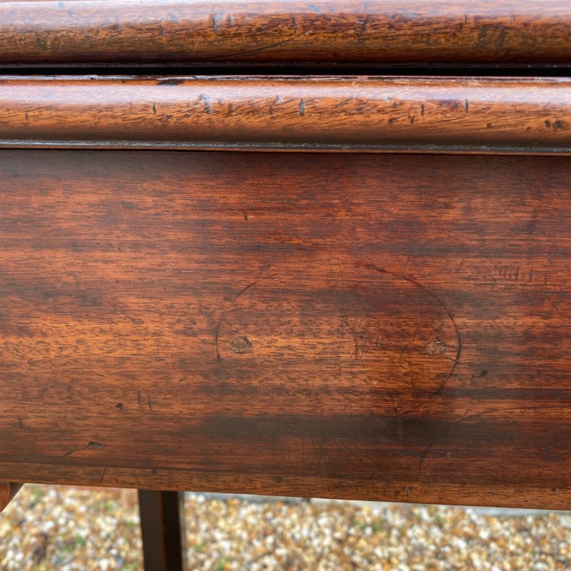 Georgian mahogany fold over games table - Image 6