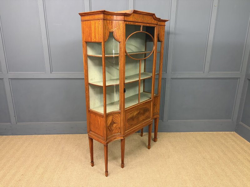 Inlaid Satinwood Display Cabinet by Maple & Co. - Image 14