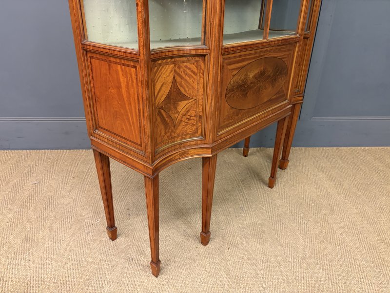 Inlaid Satinwood Display Cabinet by Maple & Co. - Image 9