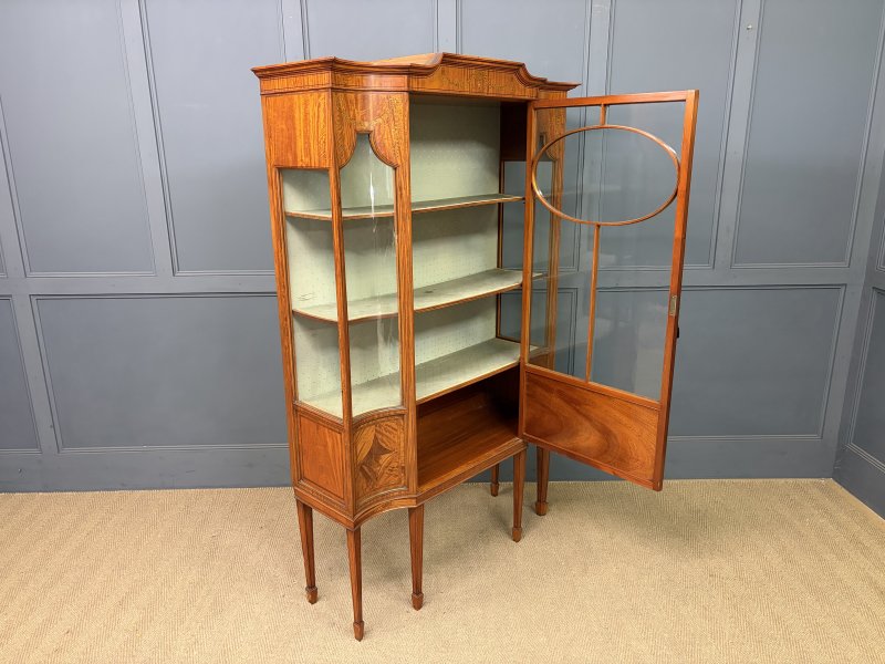 Inlaid Satinwood Display Cabinet by Maple & Co. - Image 2