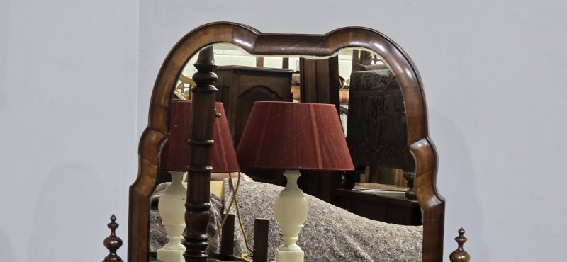Queen Anne Walnut Cheval Mirror - Image 7