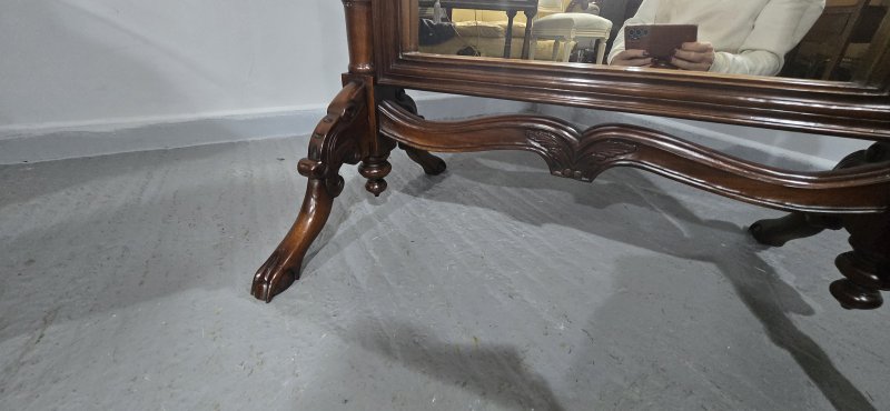 Superb French Mahogany Cheval Mirror - Image 12