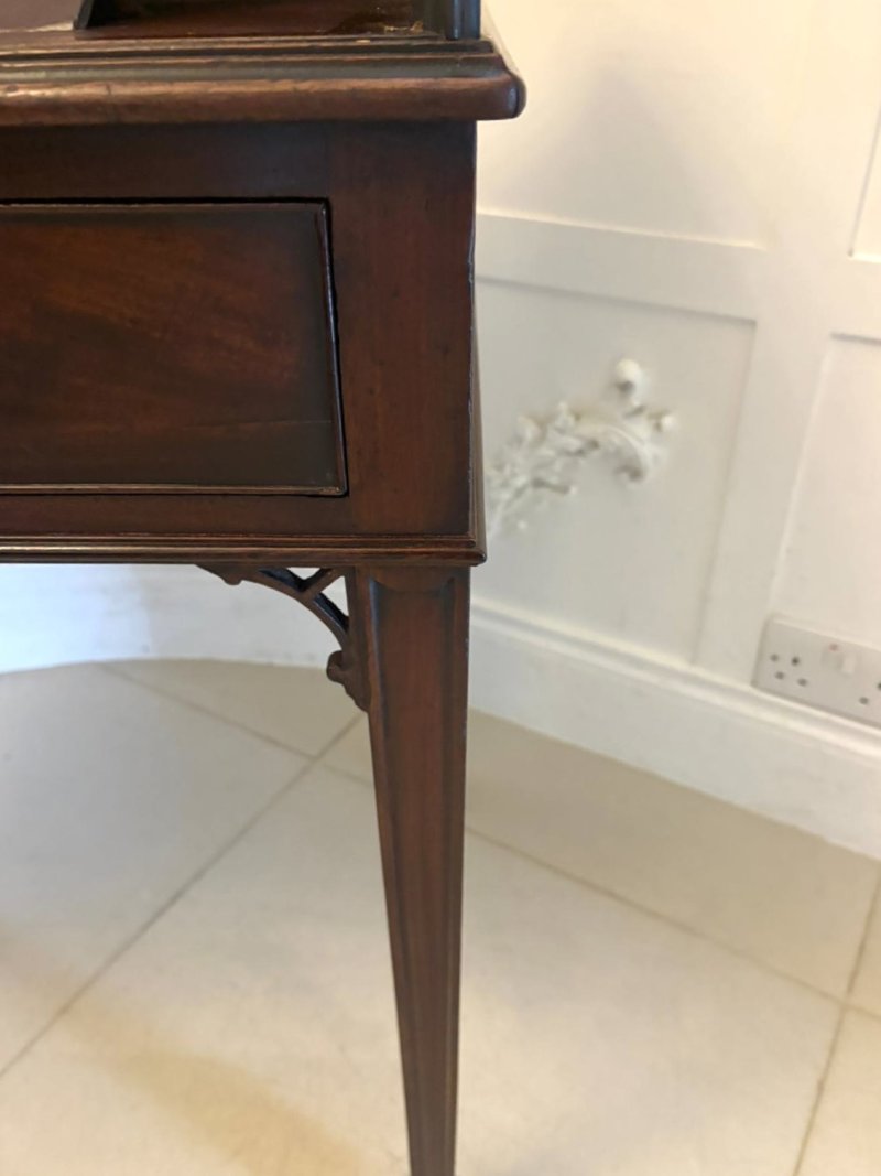 Antique Georgian Mahogany Tambour Top Cylinder Desk with Pull-Out Writing Slides - Image 16