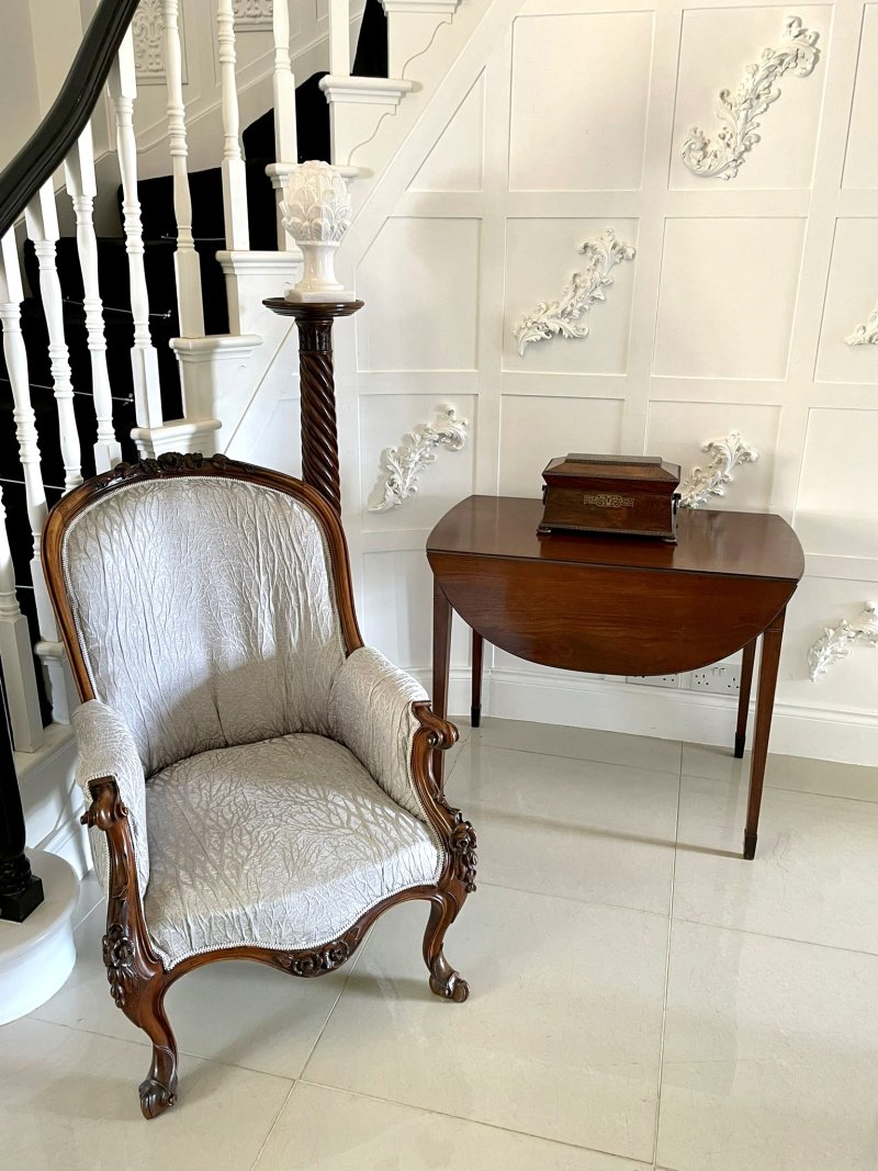 Fine Quality George III Antique Inlaid Mahogany Pembroke Table - Image 2
