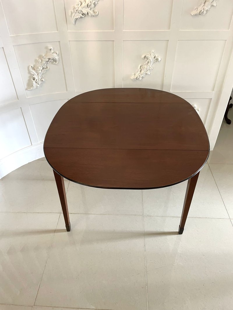 Fine Quality George III Antique Inlaid Mahogany Pembroke Table - Image 7