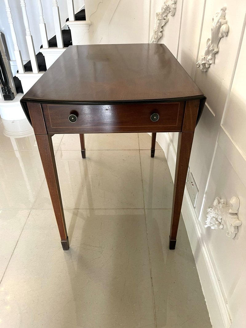 Fine Quality George III Antique Inlaid Mahogany Pembroke Table - Image 11