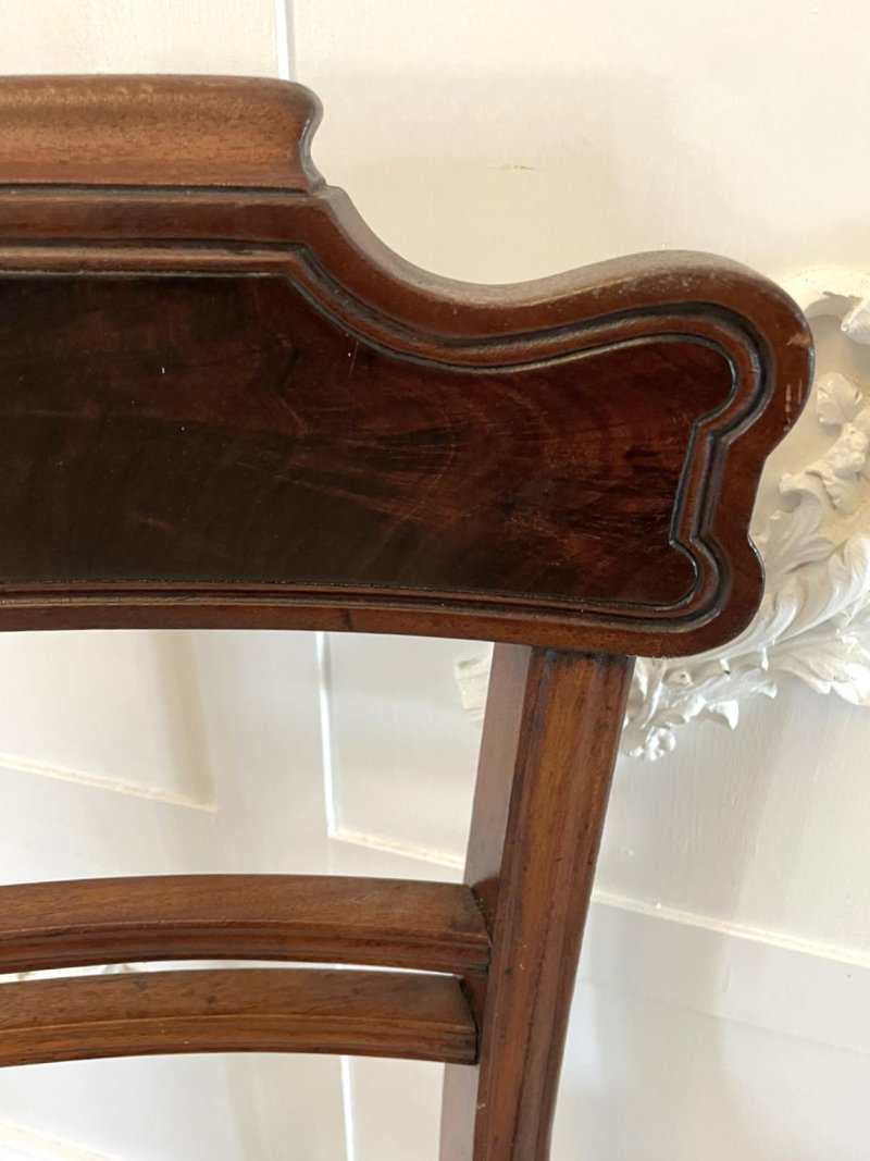 Quality Set of Four Regency Antique Mahogany Dining Chairs - Image 8