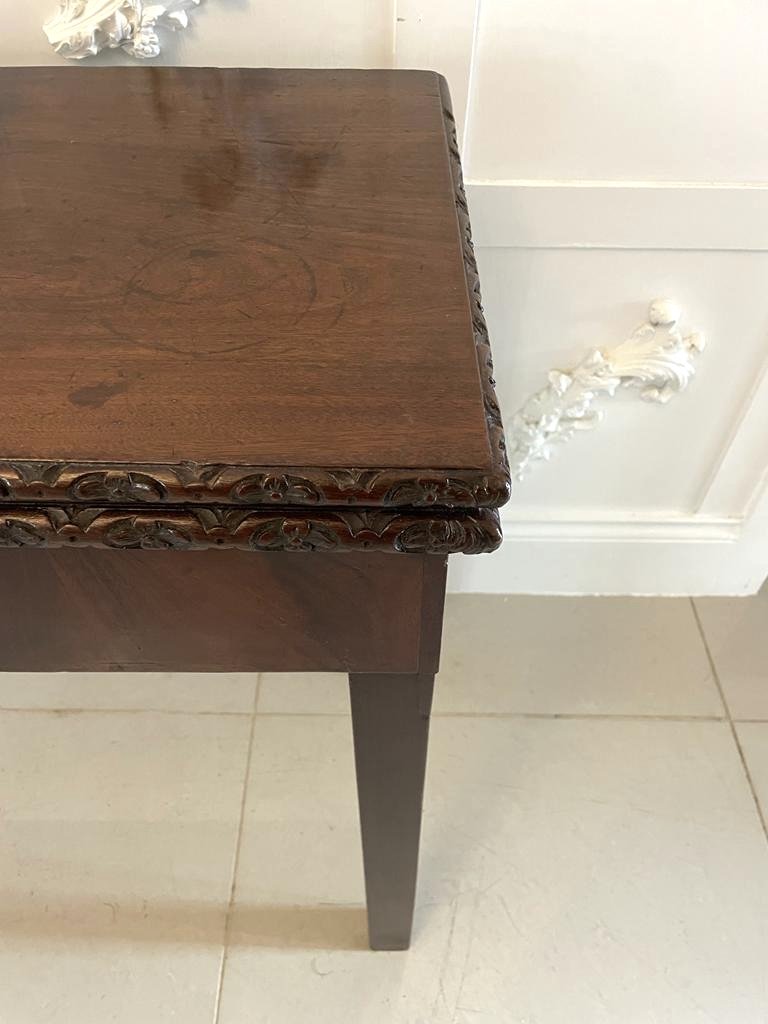 Antique 18th Century George III Chippendale Mahogany Carved Card/Side Table - Image 8