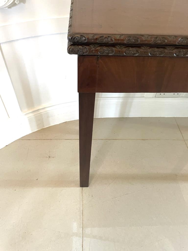 Antique 18th Century George III Chippendale Mahogany Carved Card/Side Table - Image 3
