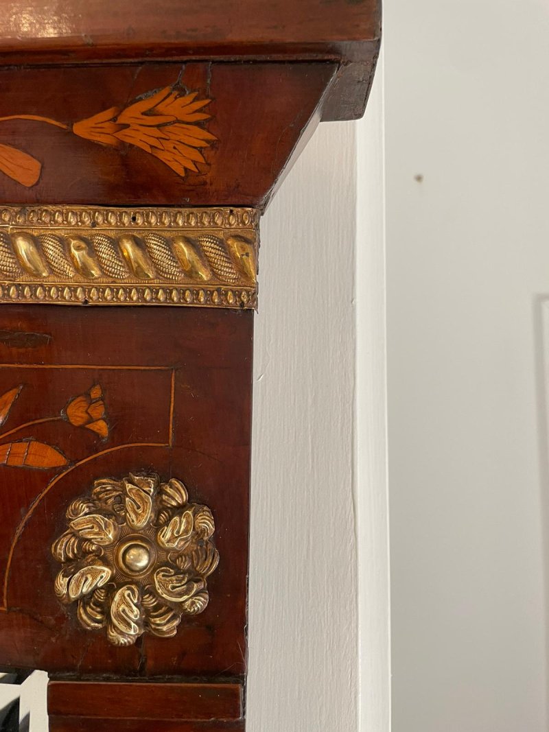 Outstanding Quality Antique George III Dutch Marquetry Mahogany Inlaid Wall Mirror - Image 5