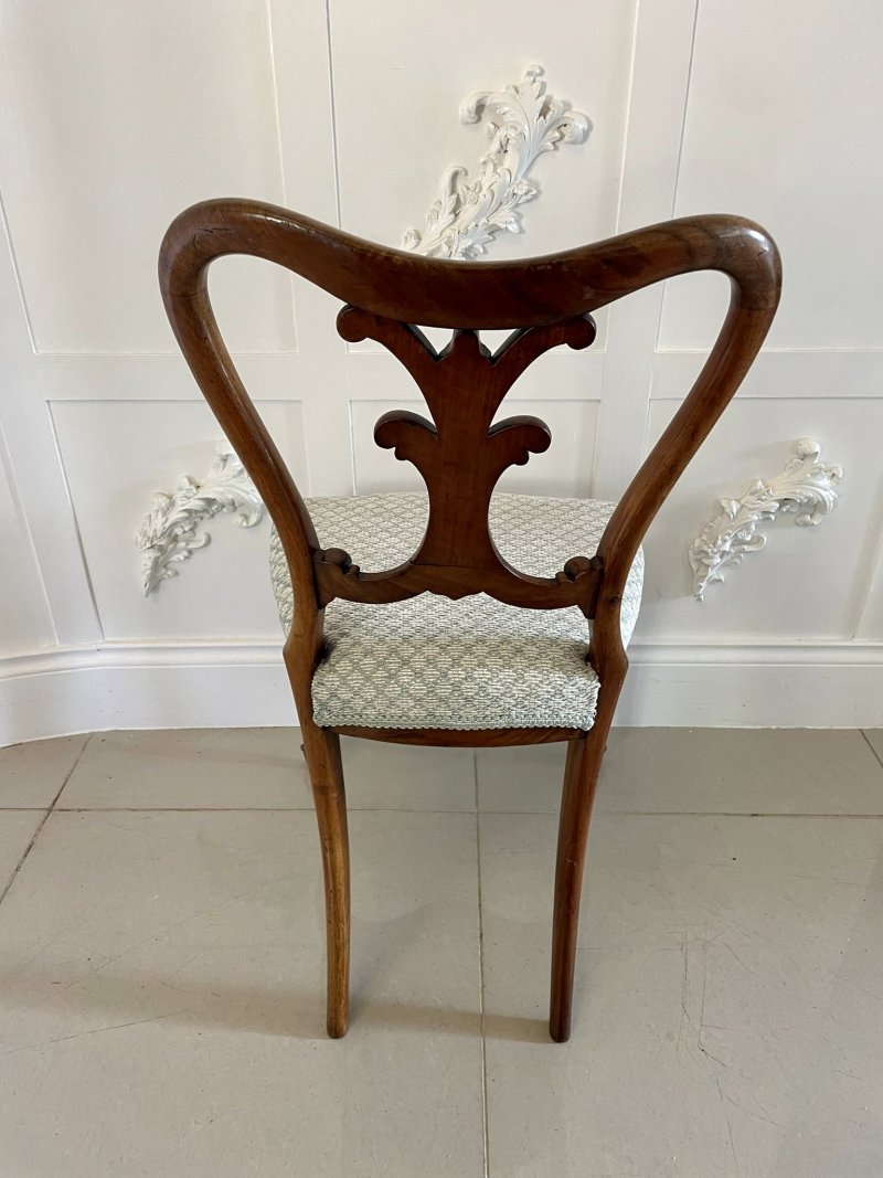 Pair of Antique Victorian Quality Carved Walnut Side Chairs - Image 6