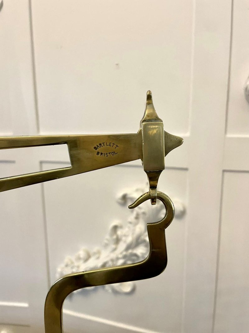 Antique Pair of Brass Scales Bartlett & Sons. - Image 5