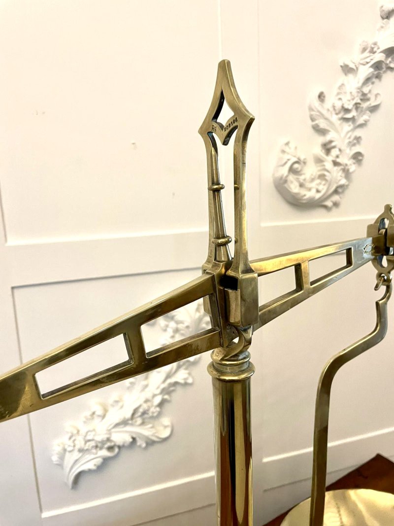 Antique Pair of Brass Scales Bartlett & Sons. - Image 10