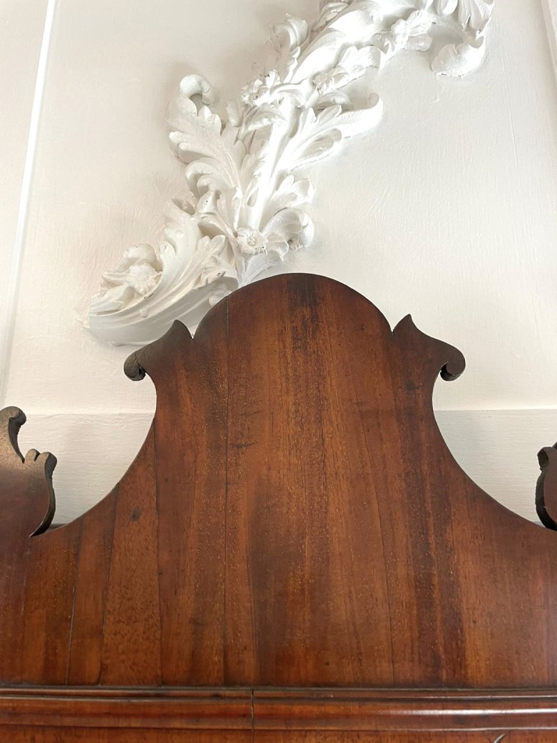 Large Antique George III Quality Walnut Wall Mirror - Image 4