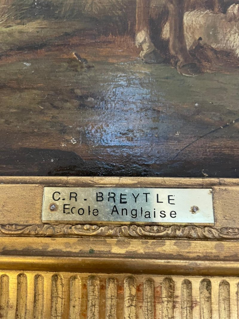 Antique Victorian Quality Oil Painting by C R Breytle - Image 9