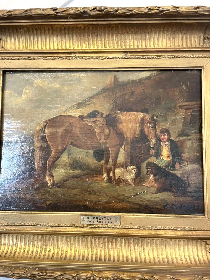 Antique Victorian Quality Oil Painting by C R Breytle - Image 3