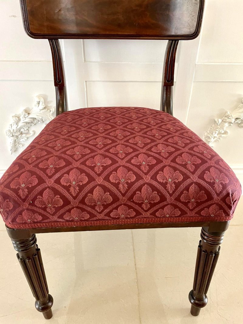 Fine Set of 6 Antique Regency Quality Mahogany Library Chairs By Gillows - Image 6